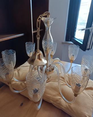 Lampadario vintage classico di murano
