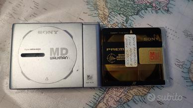 Lettore minidisc walkman Sony funzionante + disco