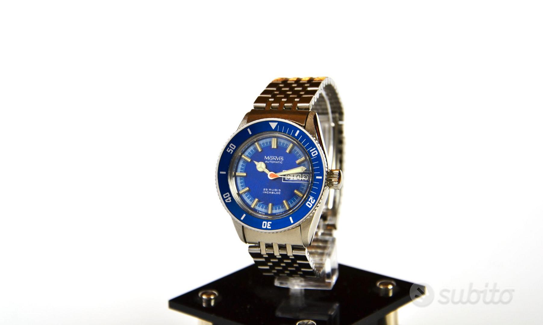 Vintage Diver Watch Orologio Monvis 25 Rubis Incabloc Monvis 2025