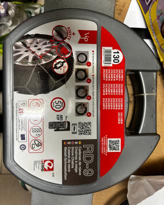 Catene neve ruote omologate 9 mm metalliche nuove