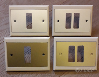 Vimar Tiziano 7000 placche 1/2 fori oro o argento