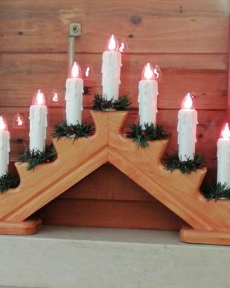 Candeliere di Natale originale Svedese in legno