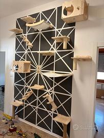 percorsi per gatti in legno 