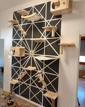 percorsi per gatti in legno 