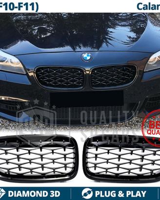GRIGLIE per BMW Serie 5 F10 F11 Nera Diamond 3D