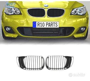 GRIGLIE BMW SERIE 5 E60 E61 03-10 COLORE NERO CROM