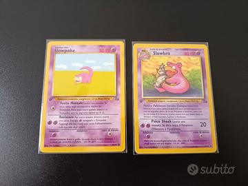 Slowpoke & Slowbro – Fossil Prima Edizione – Lotto