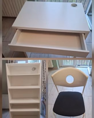 Scrivania + Sedia +  Libreria