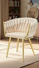 Sedia poltrona in velluto