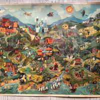 Mappa originale fantasy di Wanderland 1965