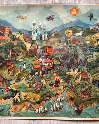Mappa originale fantasy di Wanderland 1965