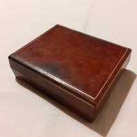 Scatola portasigari in pelle e velluto - VINTAGE