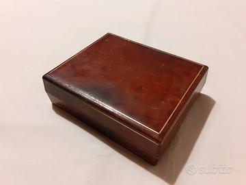 Scatola portasigari in pelle e velluto - VINTAGE