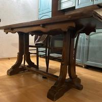 tavolo frattino in noce apertura a libro