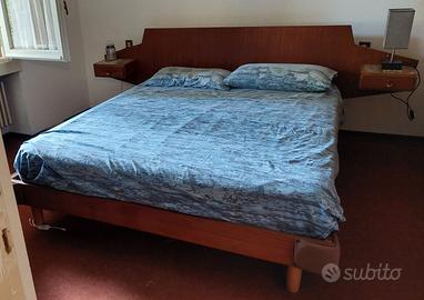 Letto con comodini anni 50-60