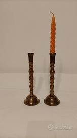 Coppia porta candele trasformabili in portalampade