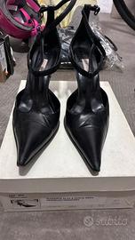 Scarpe da donna con tacco nere n. 38,5