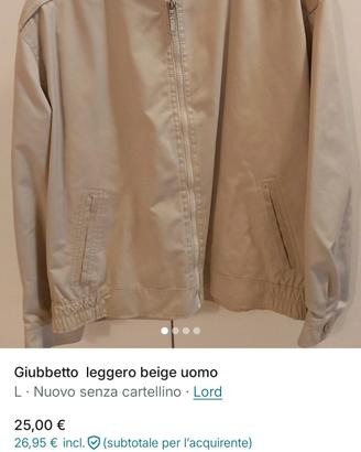Giubbetto leggero uomo