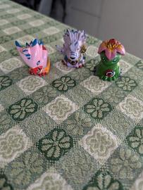 Digimon figure - Biyomon,WereGarurumon e Palmon
