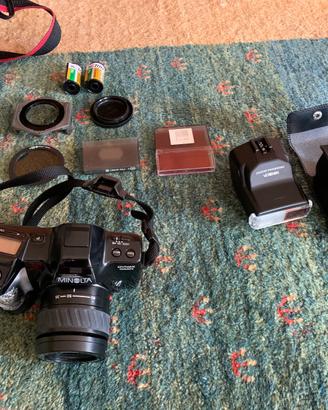 Minolta Dynax 7000i,flash,scheda program, custodia