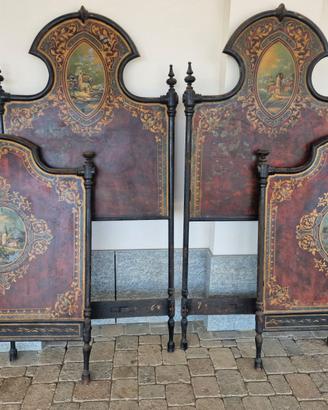 antiquariato: letti in ferro dipinti dell 800