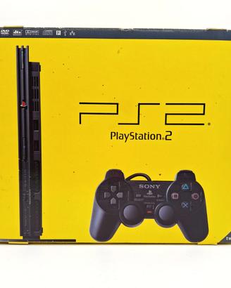 SONY PLAYSTATION 2 PS2 SLIM NERA – CONSOLE BOXATA