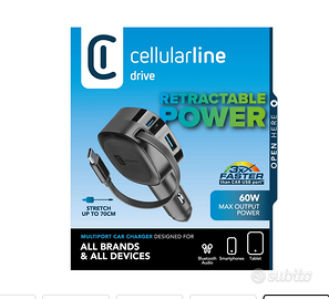 Caricabatterie auto avvolgibile Roller 60W – Nuovo