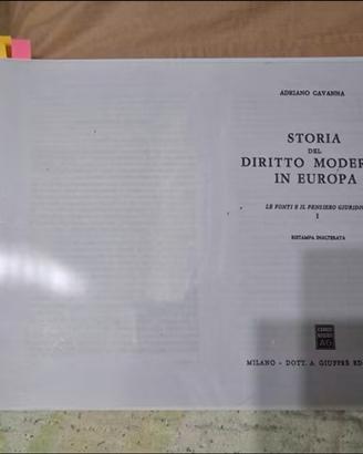 storia del diritto moderno in Europa 
