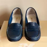 Mocassini donna in pelle blu MELLUSO 35/36