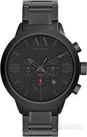 Armani Exchange orologio cronografo acciaio nero