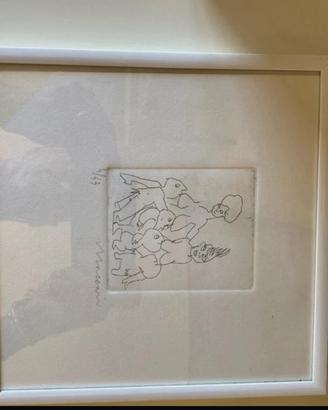 Litografia Mino Maccari pubblicata firmata e numer