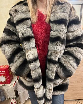 Pelliccia di cincillà da donna – taglia M