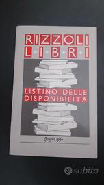 Libro LISTINO DELLE DISPONIBILITA' RIZZOLI 1990