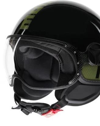TG S CASCO MOMO DESIGN FGTR CLASSIC STRIPES NERO L