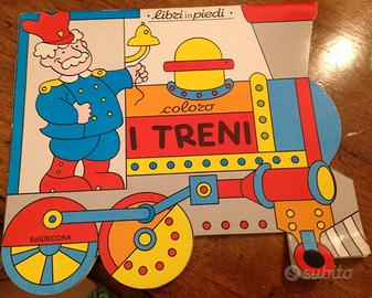 Coloro i treni libri in piedi da colorare edidecor