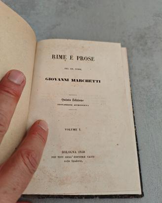 Rime e Prose Giovanni Marchetti 1850