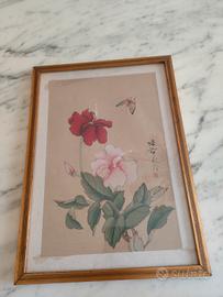 Arte cinese :Acquerello su seta. 