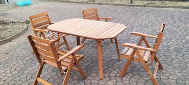 Tavolo  da giardino con 4 sedie