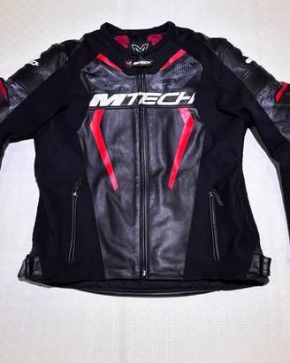 MTECH giacca halo in pelle + paraschiena TG. 54