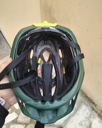 Casco bici Rockrider taglia L (59–61) verde/giallo