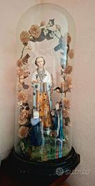 Madonna Addolorata fine '800 in campana di vetro