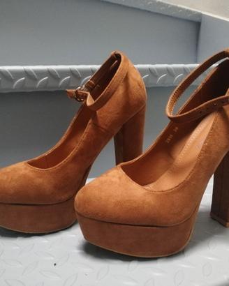 Décolleté scamosciate marroni 38