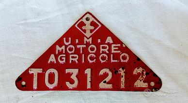 targa motore uma motore agricolo 