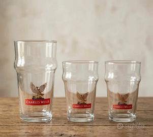 3 bicchieri birra Charles Wells Eagle Brewery