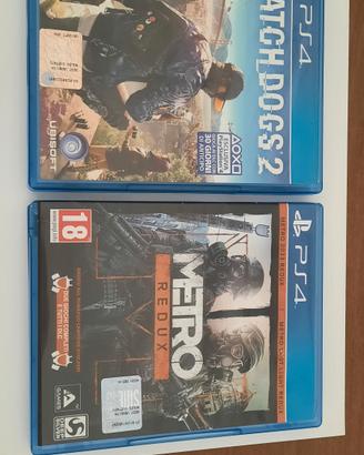Watch dogs 2 + Metro Redux Ps4
