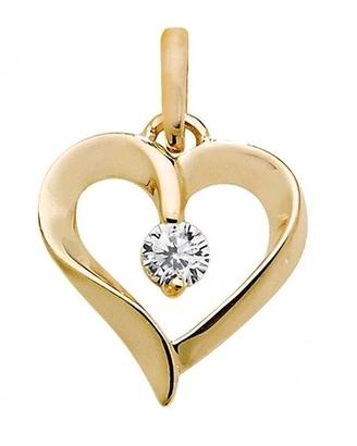 Ciondolo in oro giallo a forma di cuore