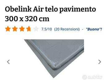 Telo pavimento protezione acqua 