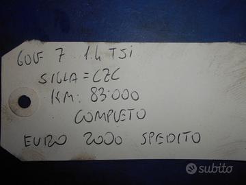 Motore volkswagen golf vii 1.4 tsi tipo czc