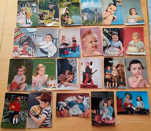 Cartoline a colori vintage bambini