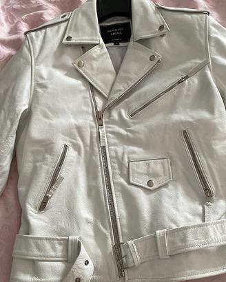 Chiodo vera pelle BIANCO nuovo Infinity Mens